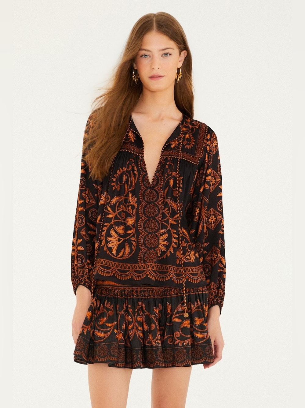 Farm Rio: Black Cornely Ainika Blouse